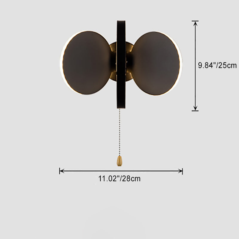 Moderna Minimalista Redonda de Aluminio Hierro Silicona Lámpara LED Aplique de Pared Para Dormitorio 