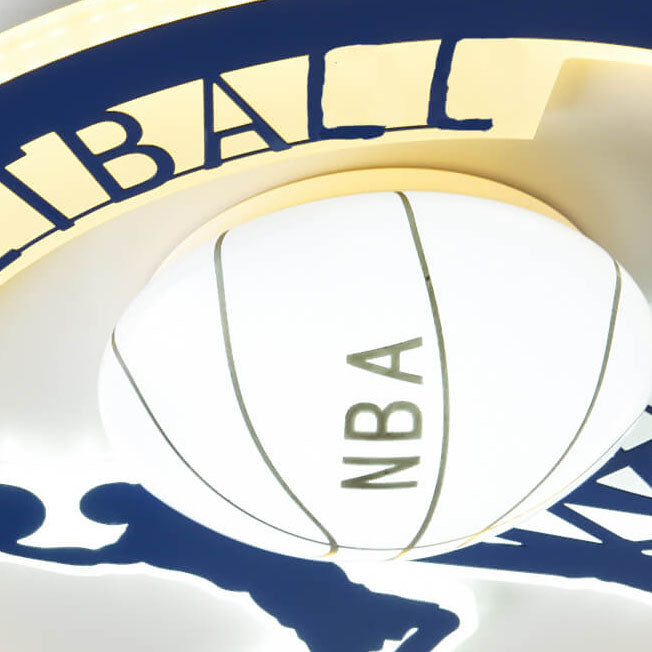 إضاءة سقف مثبتة للأطفال LED أكريليك لكرة السلة من NBA بتصميم بسيط وإبداعي 