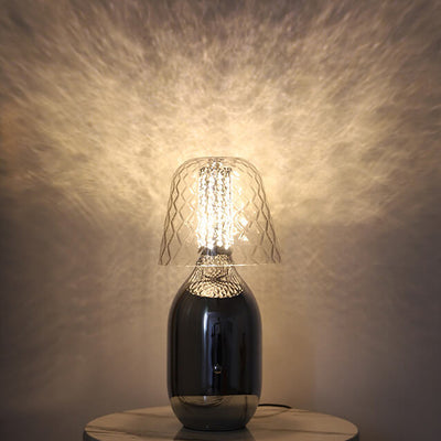 Nordic Vintage Candy Glass Iron Base LED Touch Table Lamp
