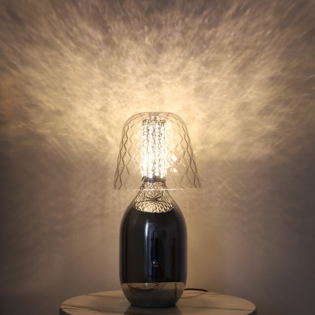 Nordic Vintage Candy Glass Iron Base LED Touch Table Lamp