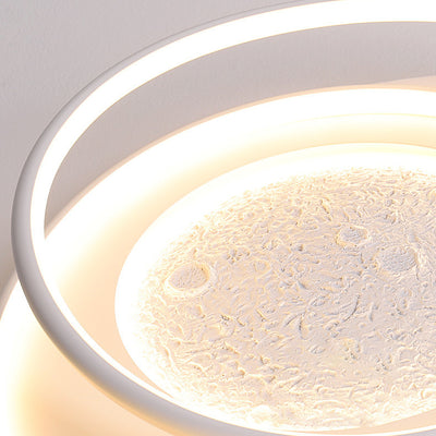 Plafonnier LED en aluminium, résine et silicone, rond minimaliste moderne, pour chambre à coucher 