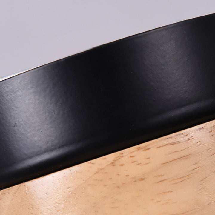 Plafonnier LED cylindrique en bois acrylique traditionnel japonais pour couloir 