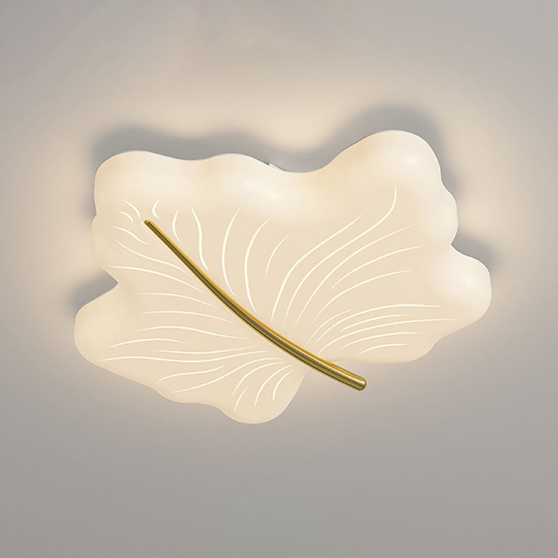 Moderne minimalistische Ahornblatt Eisen Acryl LED Unterputz Deckenleuchte für Schlafzimmer 