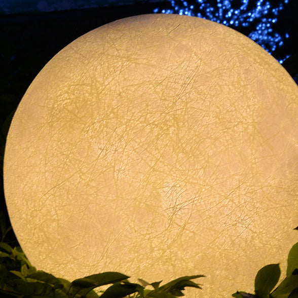 Zeitgenössische kreative Mond Harz 1-Licht Außenlandschaft Licht für Garten 
