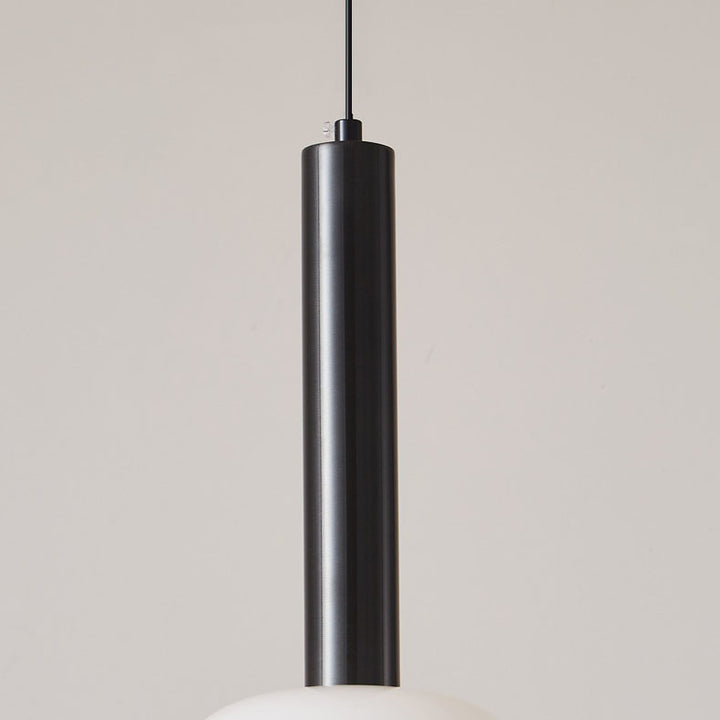 Moderne minimalistische Kupferrahmen-Glas-Pendelleuchte mit rundem Schirm für das Wohnzimmer 