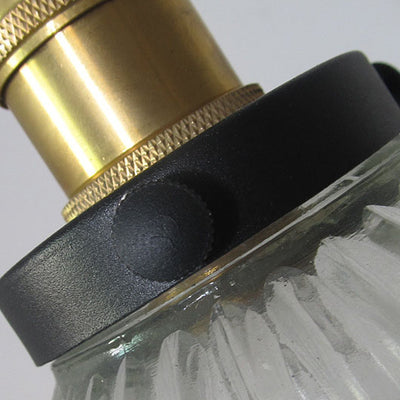 Retro Industrielle Wasserwellen-Glaslampenschirm 1-Flammige Pendelleuchte 