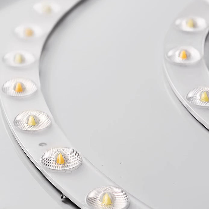 Plafonnier LED rond minimaliste moderne en aluminium et acrylique pour chambre 