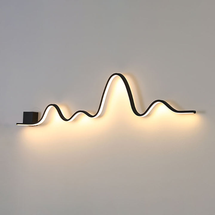 Applique Murale LED en Bande Solaire Imperméable Minimaliste Moderne en Fer Aluminium Silice pour Patio Extérieur 