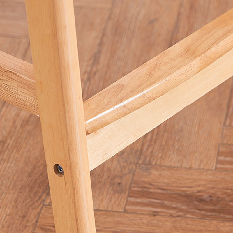 Tabouret de comptoir moderne minimaliste en cuir PU avec rotin rembourré en bois de caoutchouc, dossier ouvert, repose-pieds pour cuisine 