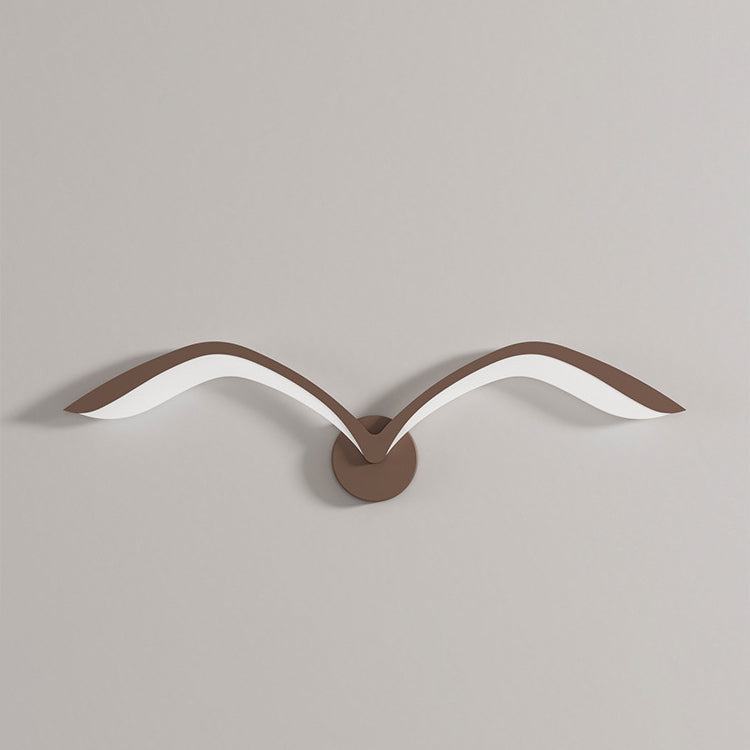 Lámpara de Aplique de Pared LED de Arco de Gaviota de Hierro Acrílico Minimalista Moderna para Sala de Estar 