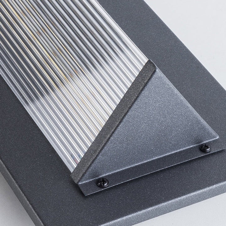 Zeitgenössische Einfachheit Edelstahl Acryl Schatten LED Wasserdichte Wand Leuchte Lampe Für Outdoor Terrasse 