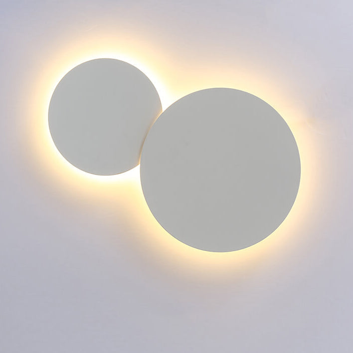 Moderne minimalistische runde Eclipse Eisen LED Wandleuchte Lampe für Wohnzimmer 