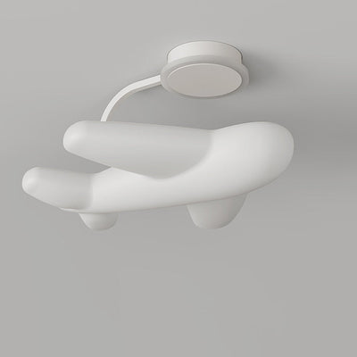 Moderne Einfachheit Kinder Eisen PE Flugzeug LED Semi-Flush Mount Deckenleuchte für Schlafzimmer 