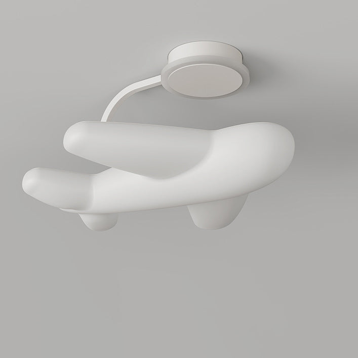 Moderne Einfachheit Kinder Eisen PE Flugzeug LED Semi-Flush Mount Deckenleuchte für Schlafzimmer 