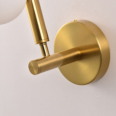 Lámpara de Aplique de Pared de Bola de Vidrio de Hierro de Simplicidad Moderna 3/5/7 Luces Para Sala de Estar 