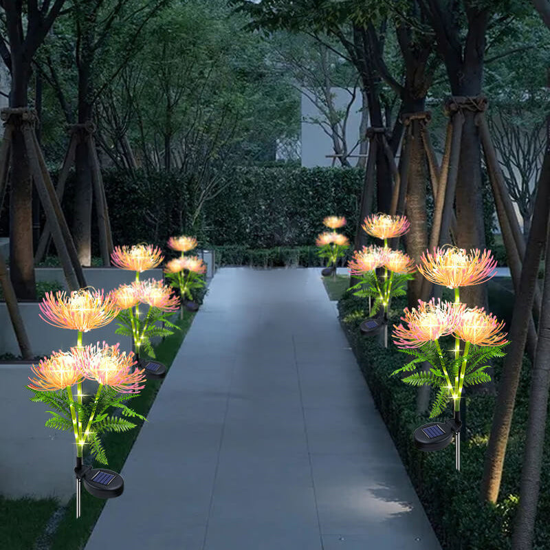 ضوء LED شمسي للحديقة بتصميم تقليدي معاصر لشكل عباد الشمس للباحات الخارجية 