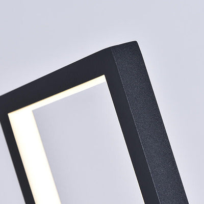 Nordic Minimalist Iron Frame Aluminum Rectangle LED Standing Floor Lamp