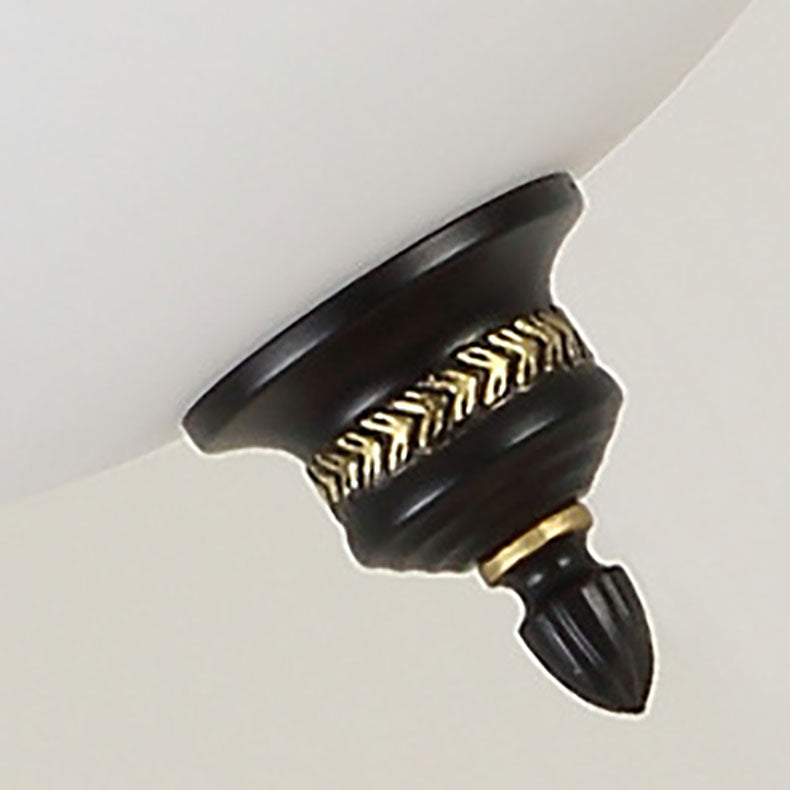Nordic Retro Dome Glas 3-Licht Halbeinbau-Deckenleuchte 