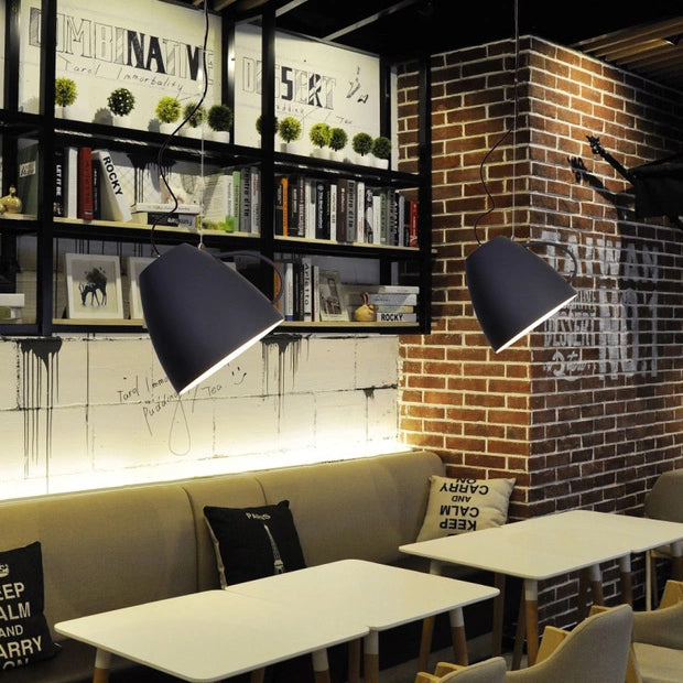 Contemporary Nordic Cup Shape Aluminum 1-Light Pendant Light For Living Room