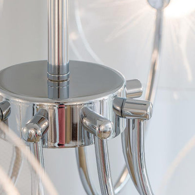 Zeitgenössischer Luxus-Lotus-Acryl-Aluminium-LED-Kronleuchter für Wohnzimmer 