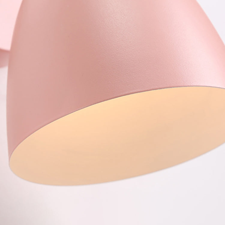 Moderne minimalistische runde Horn Aluminium Holz 1-Licht Wandleuchte Lampe für Schlafzimmer 