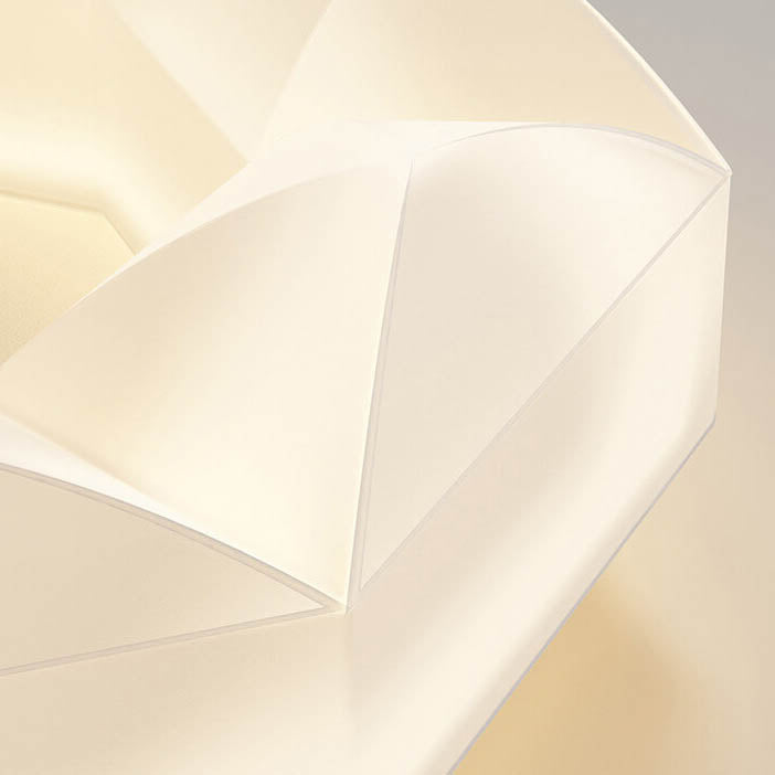 Nordic Creative White Polygon Wrought Iron LED Pendant Light