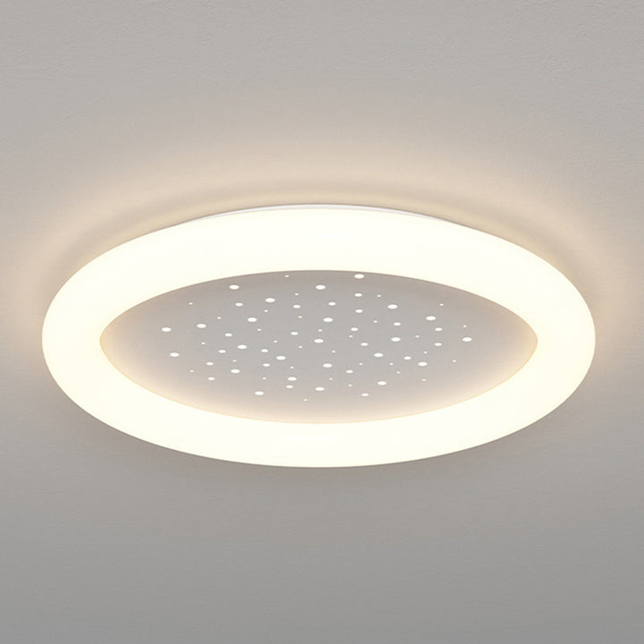Plafonnier LED rond en fer acrylique simplicité moderne ciel étoilé pour chambre 