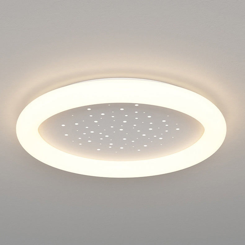 Moderne Einfachheit Eisen Acryl Runde Starry Sky LED Unterputz Deckenleuchte für Schlafzimmer 