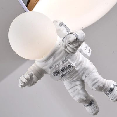 Creative Simplicity Spaceman Astronaut LED Kids Flush Mount Ceiling Light