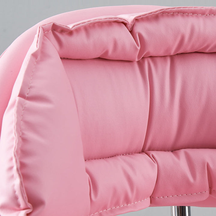 Moderner minimalistischer quadratischer Kissen Barhocker aus Kunstleder mit Metallrückenlehne, höhenverstellbar für Esszimmer 