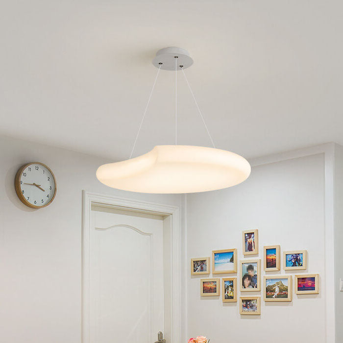 Suspension LED avec abat-jour en forme de lune créative scandinave PE 