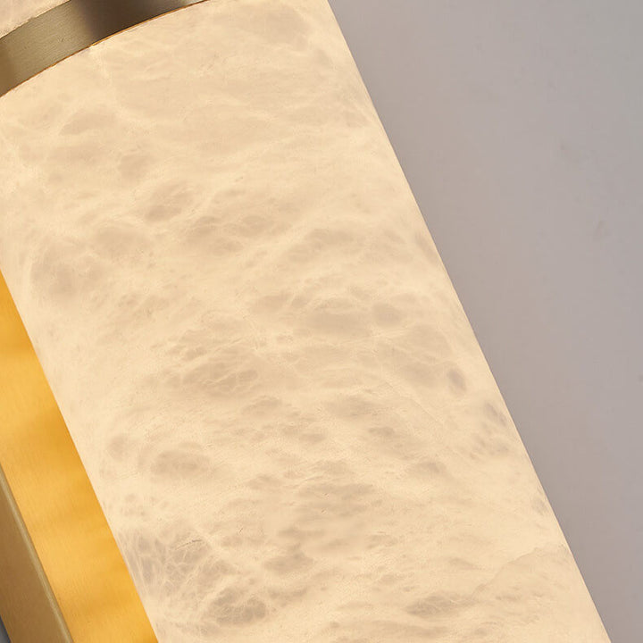 Applique murale LED en marbre à colonne en cuivre pleine lumière moderne 