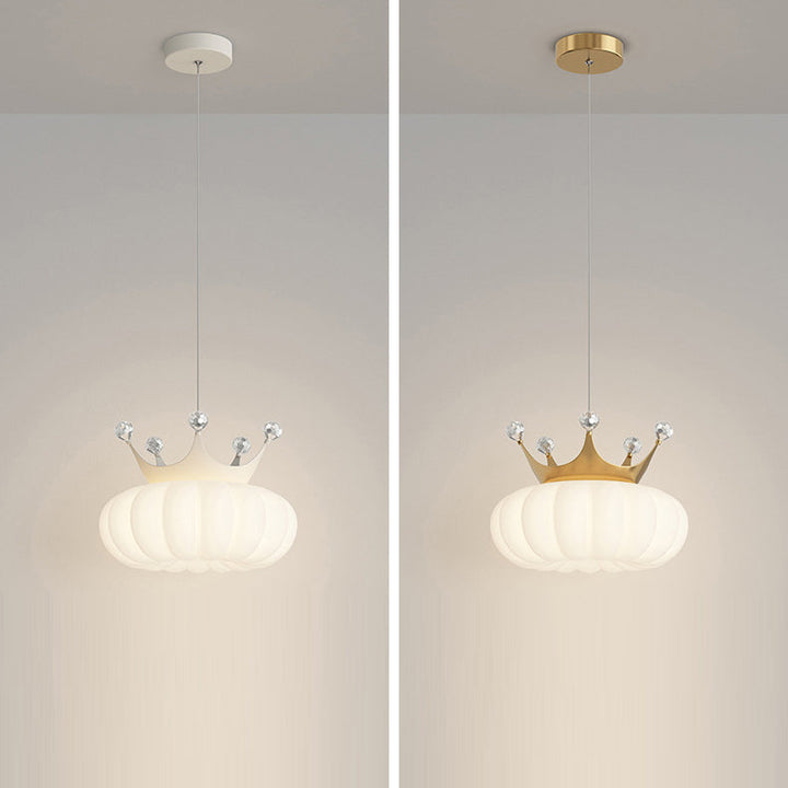 Lámpara colgante LED de cristal con corona de nube creativa contemporánea para dormitorio 