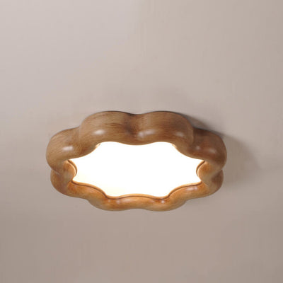 Modern Macaron Cloud Shape Resin LED Flush Mount Ceiling Light