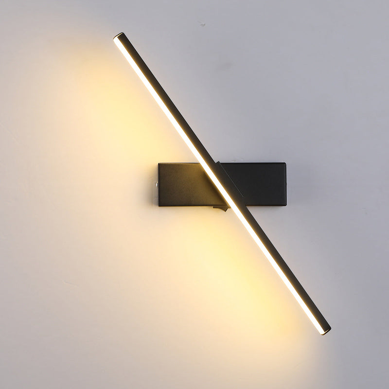 Moderne Einfachheit Streifen Rechteck Aluminium Eisen Silikon LED Wand Leuchte Lampe Für Schlafzimmer 