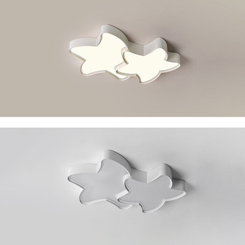 Luz de techo LED de montaje empotrado con pantalla de estrella de hierro acrílico de simplicidad moderna para sala de estar 