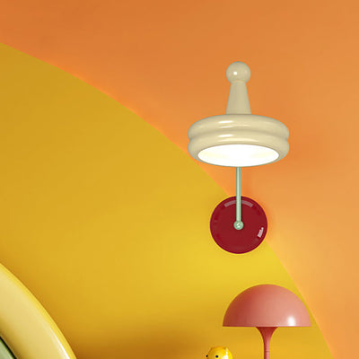 Zeitgenössische kreative Kegel Doppelschicht Scheibe Eisen Glas 1-Licht Wandleuchte Lampe für Wohnzimmer 