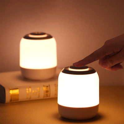 Lámpara de mesa LED USB ABS con sensor táctil nocturno creativo contemporáneo para dormitorio 