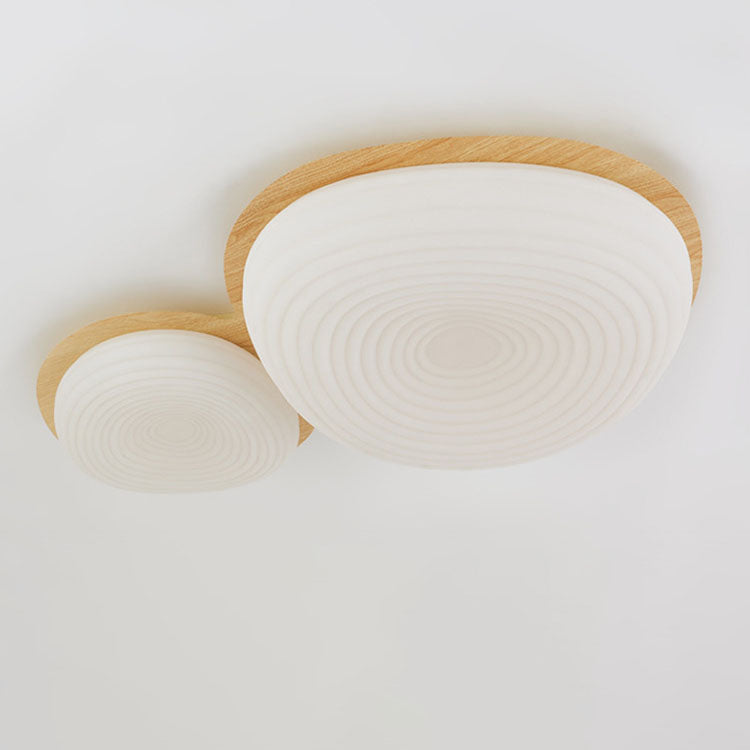 Modern Minimalist Oval Iron PE Rotomolded LED Flush Mount Ceiling Light For Bedroom