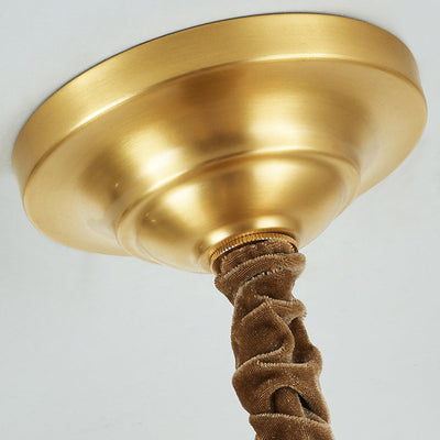 Zeitgenössische Luxus Ast Blatt Alle Kupfer Glas 3/6/8 Licht Kronleuchter Für Wohnzimmer 