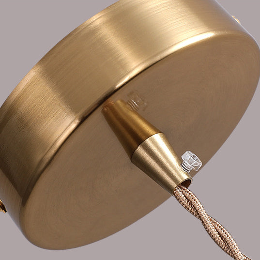 Zeitgenössische Luxus-Antik Messing Blume Glas Design 1-Licht Pendelleuchte für Wohnzimmer 