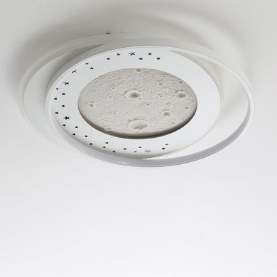 Zeitgenössische Nordic Eisen Acryl Planet Mond Runde Dreieck LED Unterputz Deckenleuchte Für Schlafzimmer 