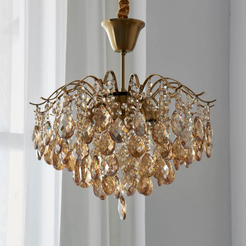 Contemporary Scandinavian Branch Crystal Iron 6/10/11/14 Light Chandelier For Bedroom