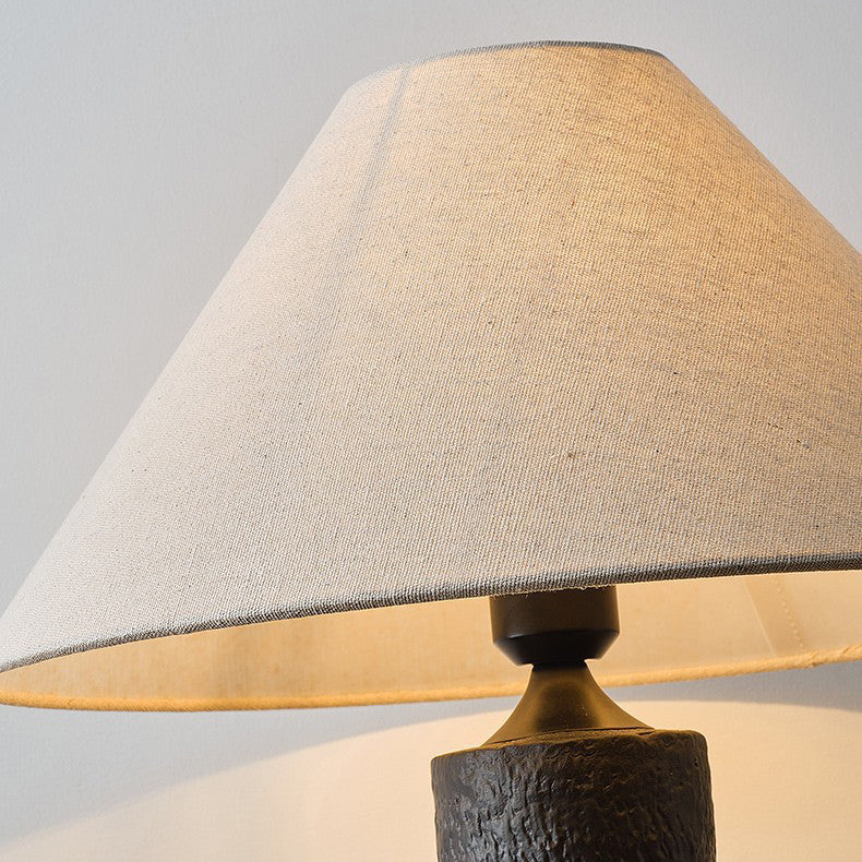 Traditionelle japanische Glaskeramik-Stoff-Tischlampe mit 1 Licht für Wohnzimmer 