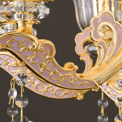 Zeitgenössischer Luxus-Zweigglas-Zink-Kronleuchter mit 6/8/10/15 Lichtern für Wohnzimmer 