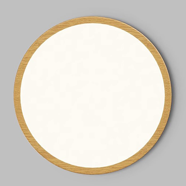 Moderne minimalistische mehrschichtige runde Original-Holzmaserung Eisen Aluminium Acryl LED Unterputz-Deckenleuchte für Schlafzimmer 