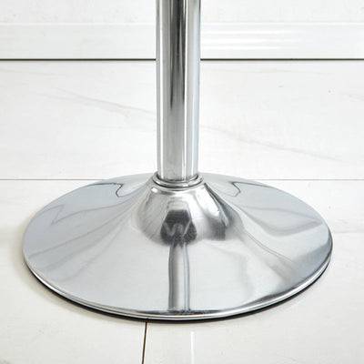Tabouret de bar pivotant en cuir PU incurvé industriel contemporain avec repose-pieds pour salle à manger 