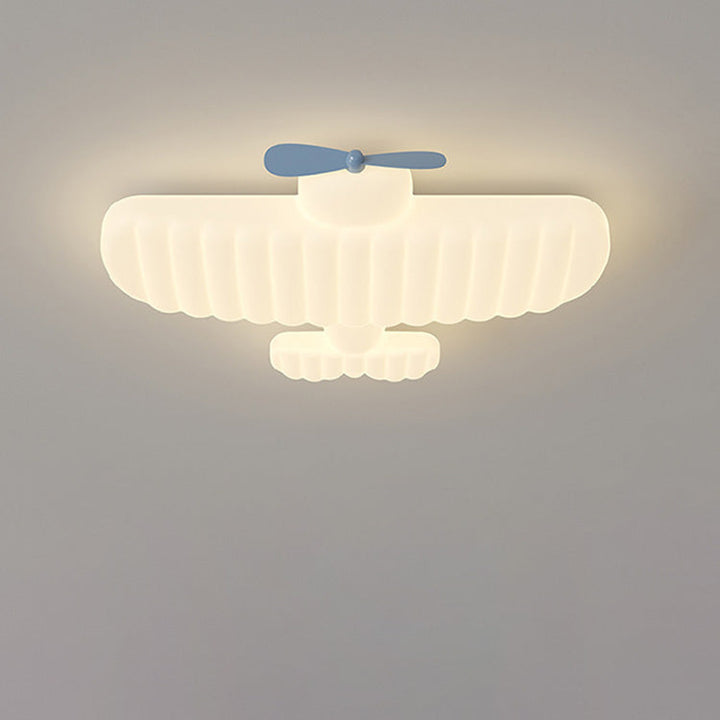 Zeitgenössische kreative Kinder Flugzeug Eisen PET LED Unterputz Deckenleuchte für Schlafzimmer 