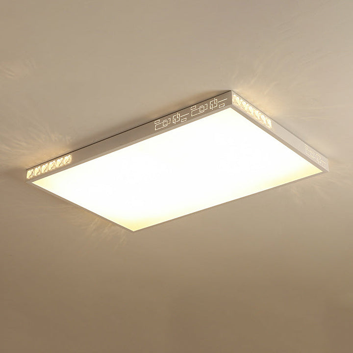 Zeitgenössische skandinavische quadratische Eisen-Acryl-LED-Unterputzdecke für Wohnzimmer