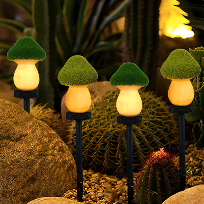 Zeitgenössische kreative wasserdichte Solar Pilz Rasen Harz Boden Stecker LED Outdoor Landschaft Licht für Garten 